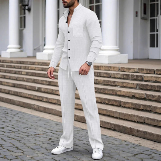 Men's Casual Waffle 2-Piece Set – Comfortable Fabric, Modern Fit & Versatile Style👖